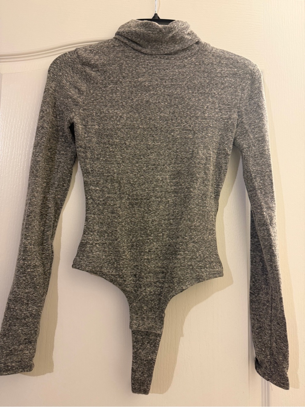 Madewell Grey Long Sleeve Turtleneck Bodysuit